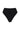 The "Refresh Rib Bikini Bottom Black" by Sanctuary Clothing features a black high-waisted design with an alternating vertical ribbed pattern on each half, creating a two-tone texture.