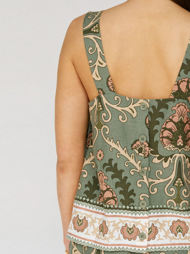 Button Back Cami Mezzo Sage alt 1