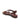 The Suave Toe Ring Sandal Java by Sanctuary Clothing is a brown leather sandal with an ankle strap, low flat heel, and gold front accent, displayed from a rear side angle on a white background.