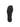 The image displays the bottom view of Sanctuary Clothing's "nouveau black" shoe. It features a slightly squared toe, a textured slip-resistant front section, a smooth sole elsewhere, and is set against a plain white background.