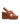 The "nouveau luggage" by Sanctuary Clothing is a brown wedge sandal featuring a crisscross leather upper, open toe, woven-texture platform, and an adjustable slingback strap with a gold buckle.