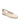 The "kitchy eco natural" by Sanctuary Clothing is a cream-colored slingback flat featuring a square toe, adjustable strap, low heel, minimalist design, and smooth finish on a light brown sole.