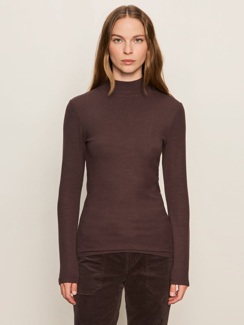 Long Sleeve Mock Essential Top Semi Sweet alt 1