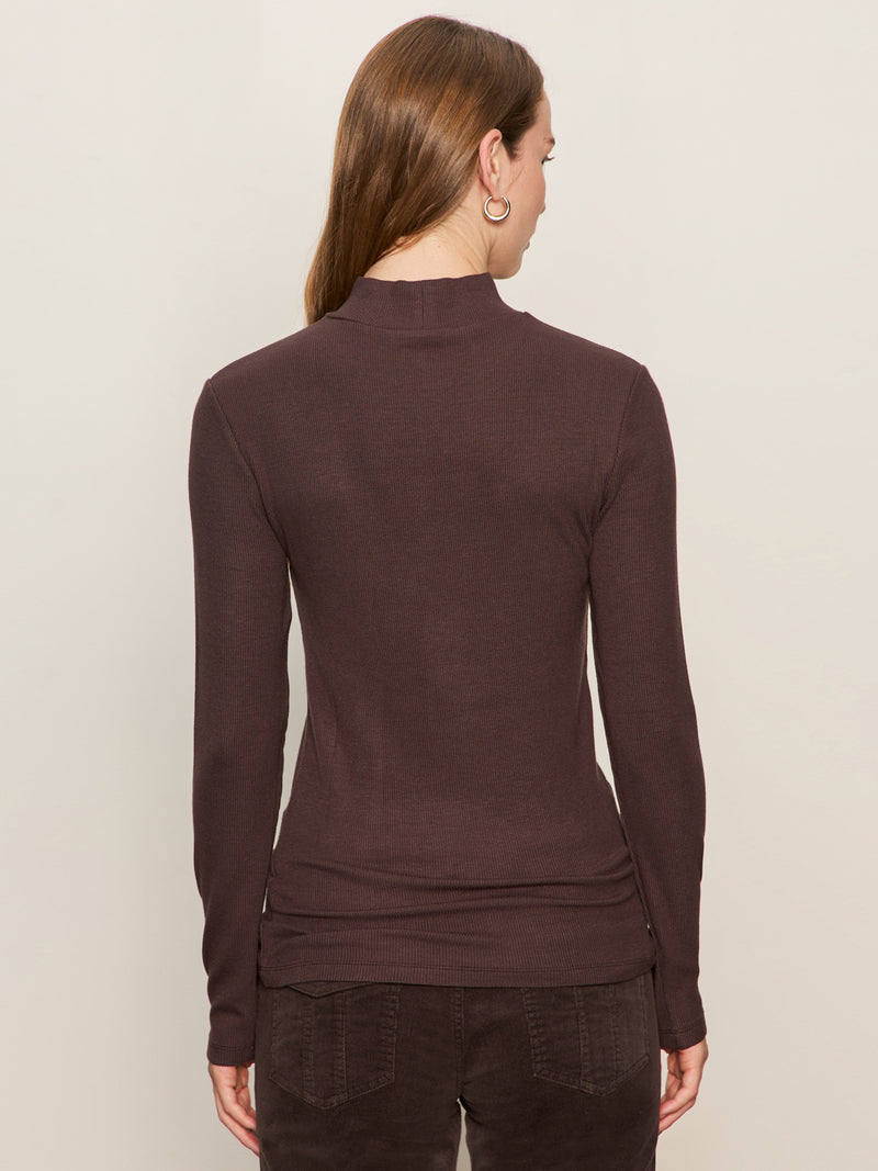 Long Sleeve Mock Essential Top Semi Sweet alt 3