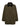 The Sanctuary Clothing barn jacket in burnt olive, available in extended sizing, features a black collar, front zipper, long sleeves, and four front pockets—including three open and one with a flap and button—shown on a plain white background.