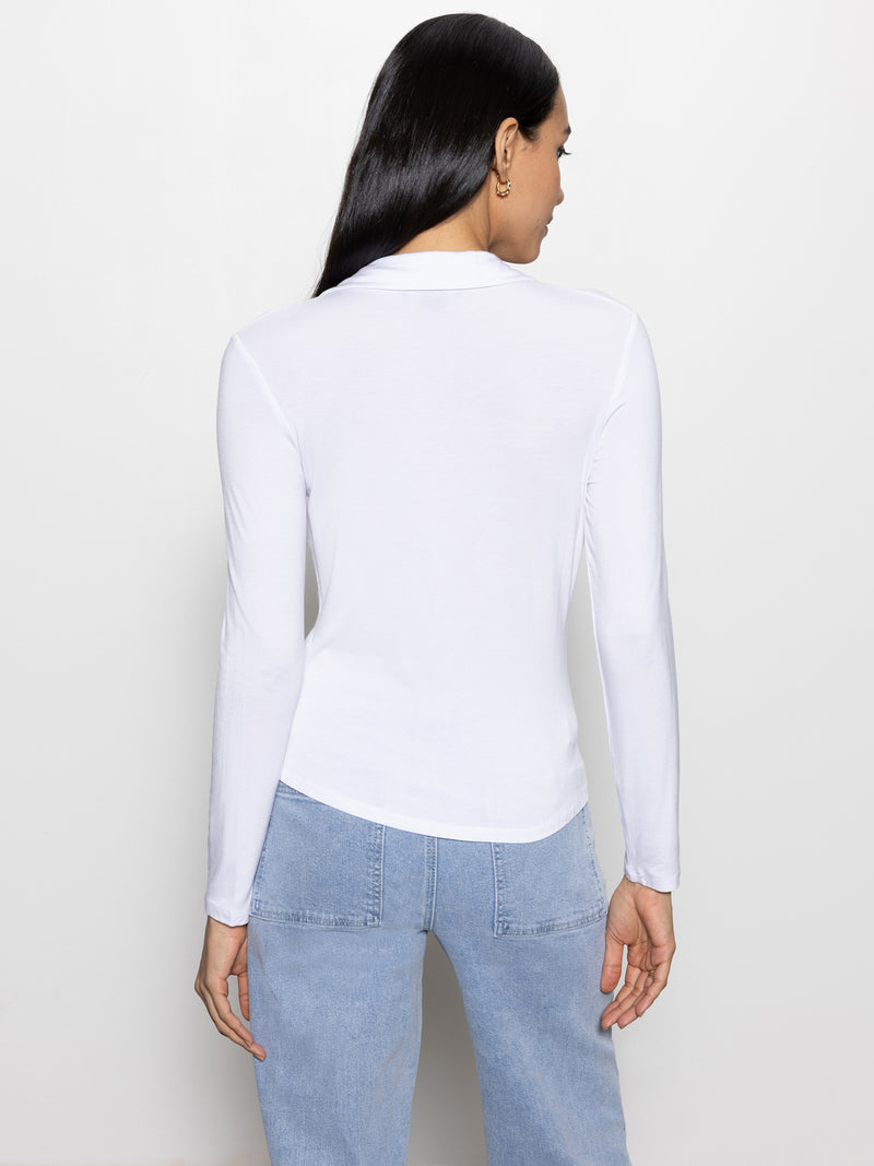 Dreamgirl Button Up Top White alt 2