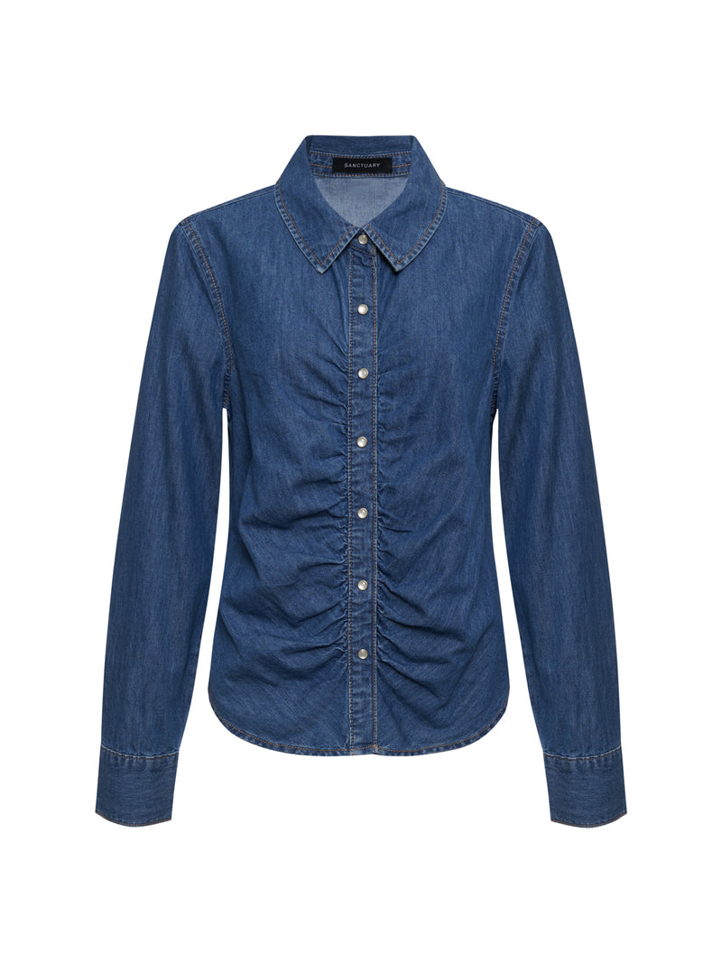 Denim Dreamgirl Top Ball Park alt 5