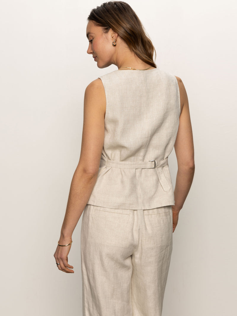 Outsmart Square Neck Vest Flax alt 1