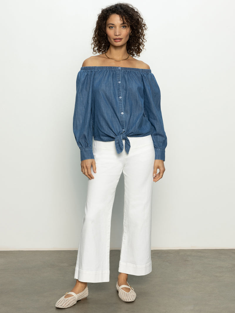 Ballet Tie Top Blue Slate alt 4