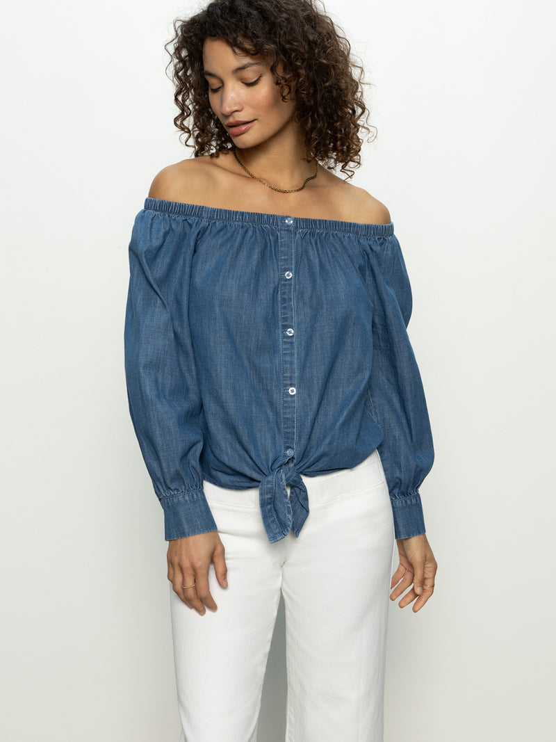 Ballet Tie Top Blue Slate alt 3