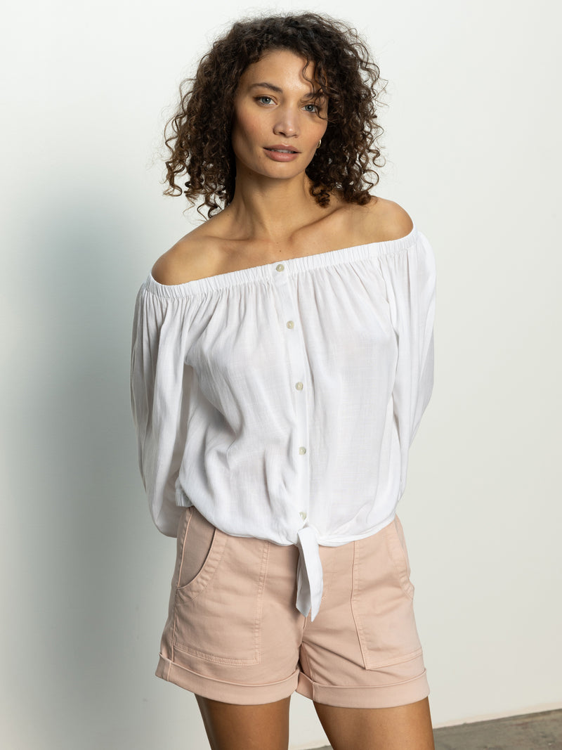 Ballet Tie Top White alt 2