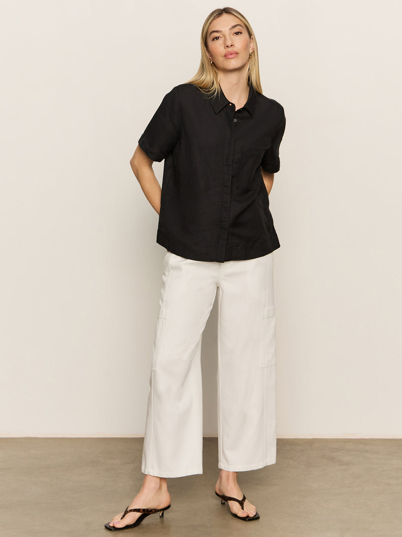 Relaxed Vacation Shirt Black alt 5