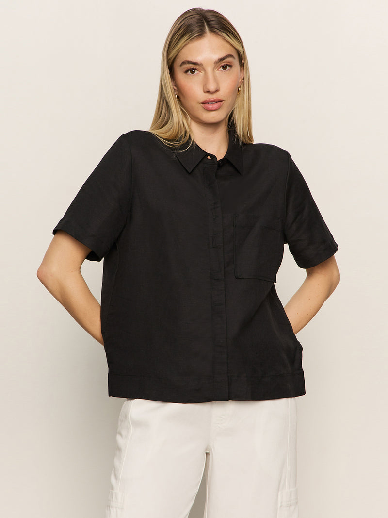 Relaxed Vacation Shirt Black alt 4