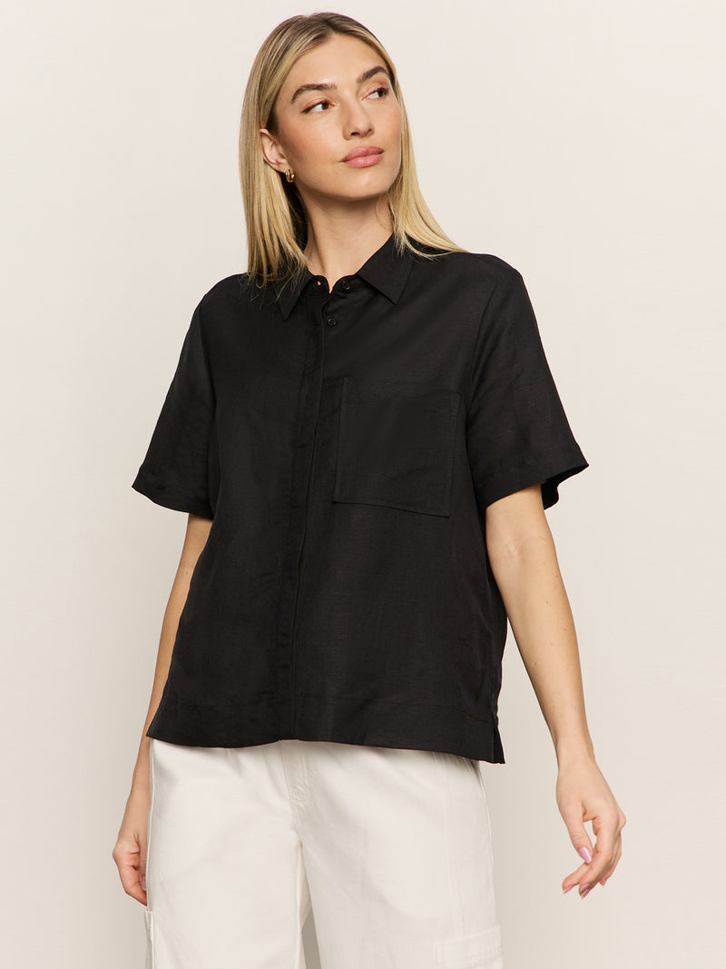 Relaxed Vacation Shirt Black alt 1