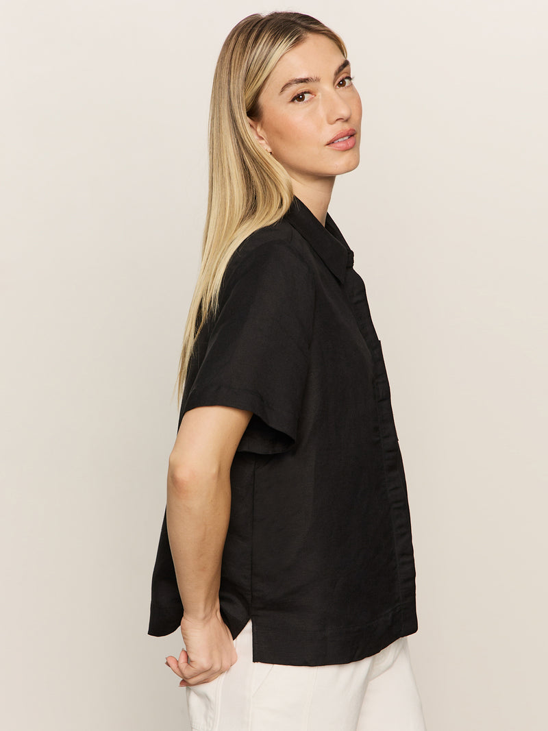 Relaxed Vacation Shirt Black alt 3