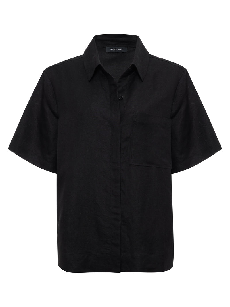 Relaxed Vacation Shirt Black alt 6