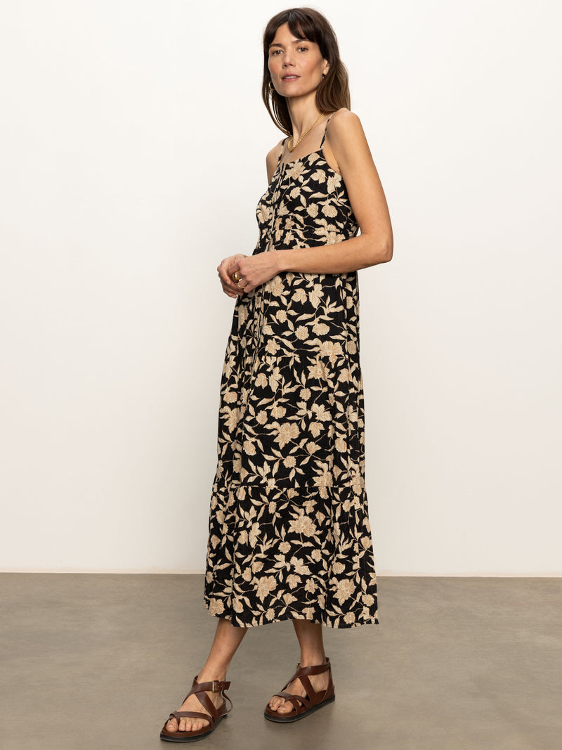 Tiered Picot Dress Bandana Print alt 4