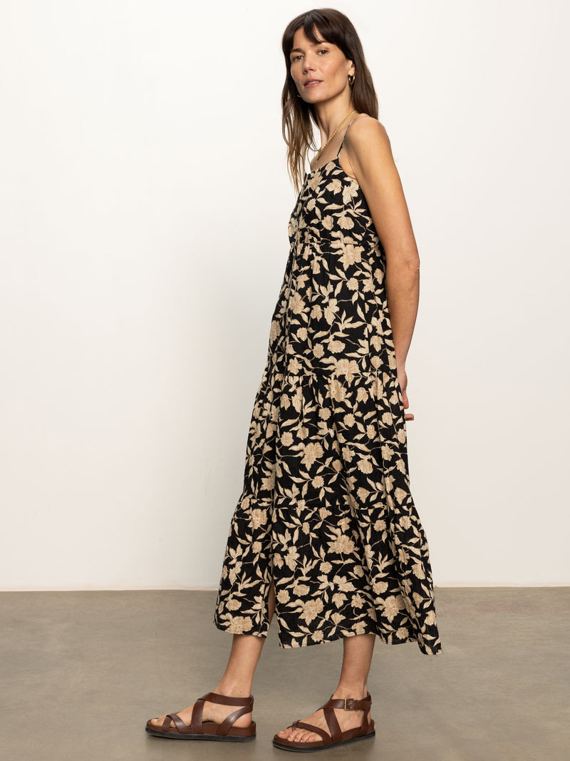 Tiered Picot Dress Bandana Print alt 3