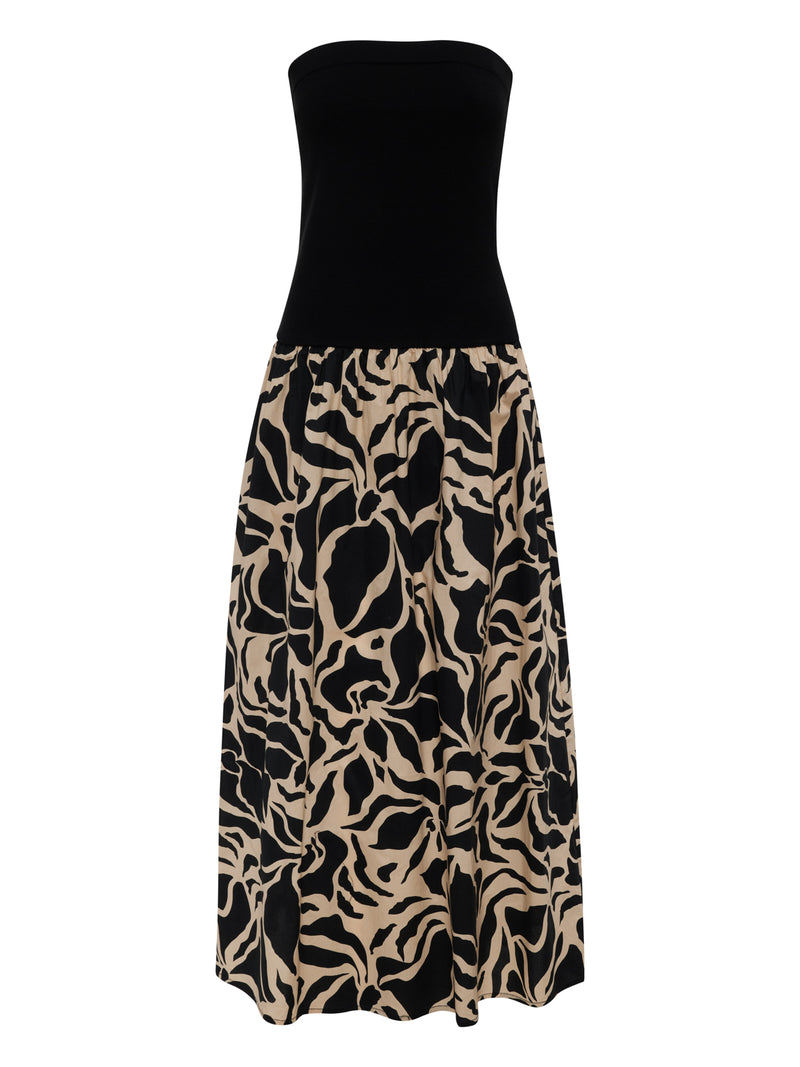 Meet Me At Sea Midi Dress Black Mirage alt 6