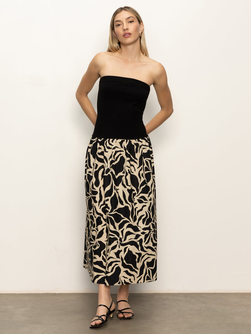 Meet Me At Sea Midi Dress Black Mirage alt 1