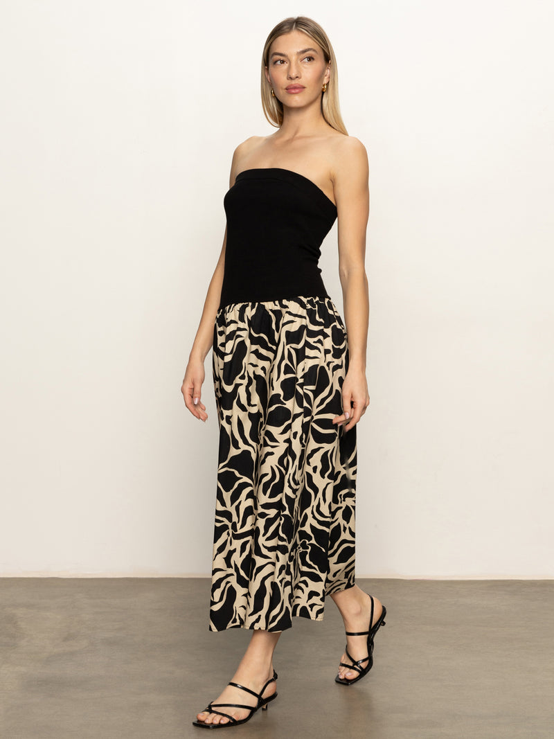 Meet Me At Sea Midi Dress Black Mirage alt 3
