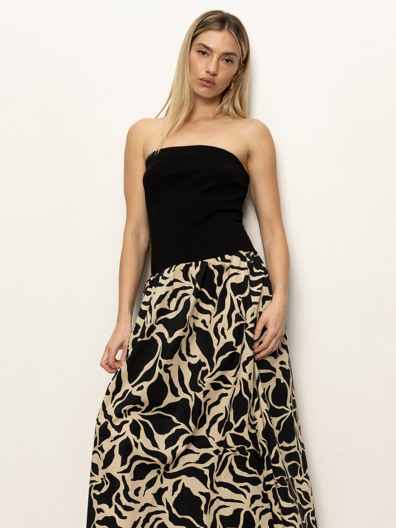 Meet Me At Sea Midi Dress Black Mirage