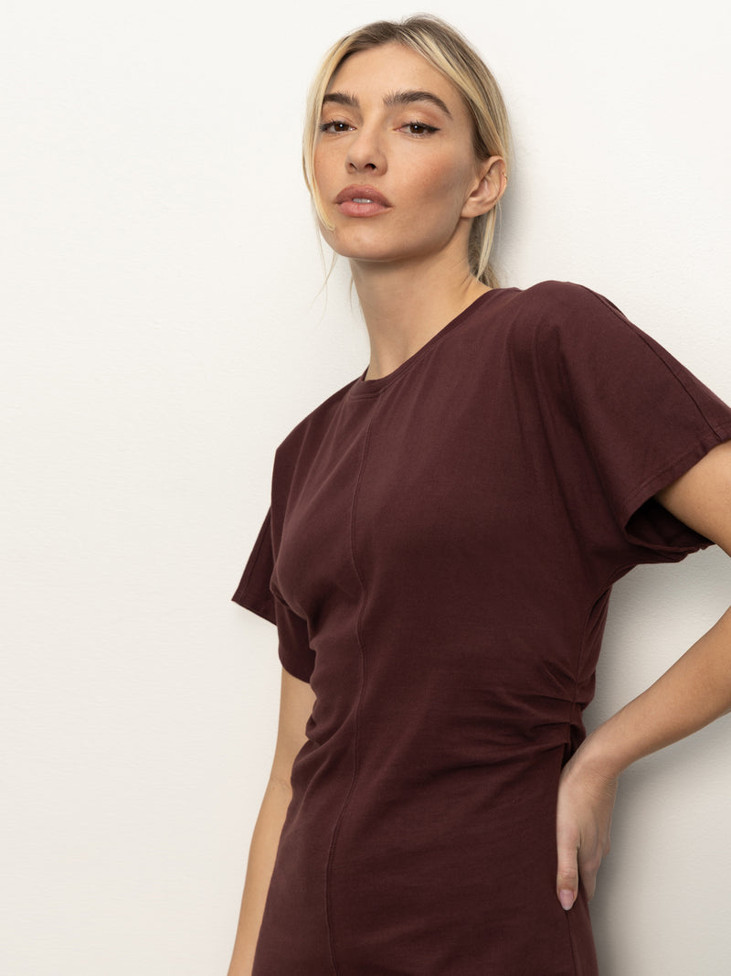 Cinched Waist T-Shirt Dress Chicory alt 5