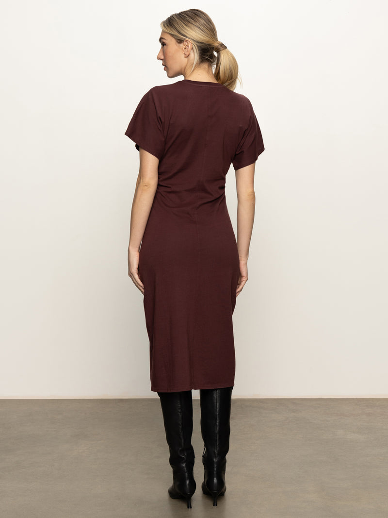 Cinched Waist T-Shirt Dress Chicory alt 4