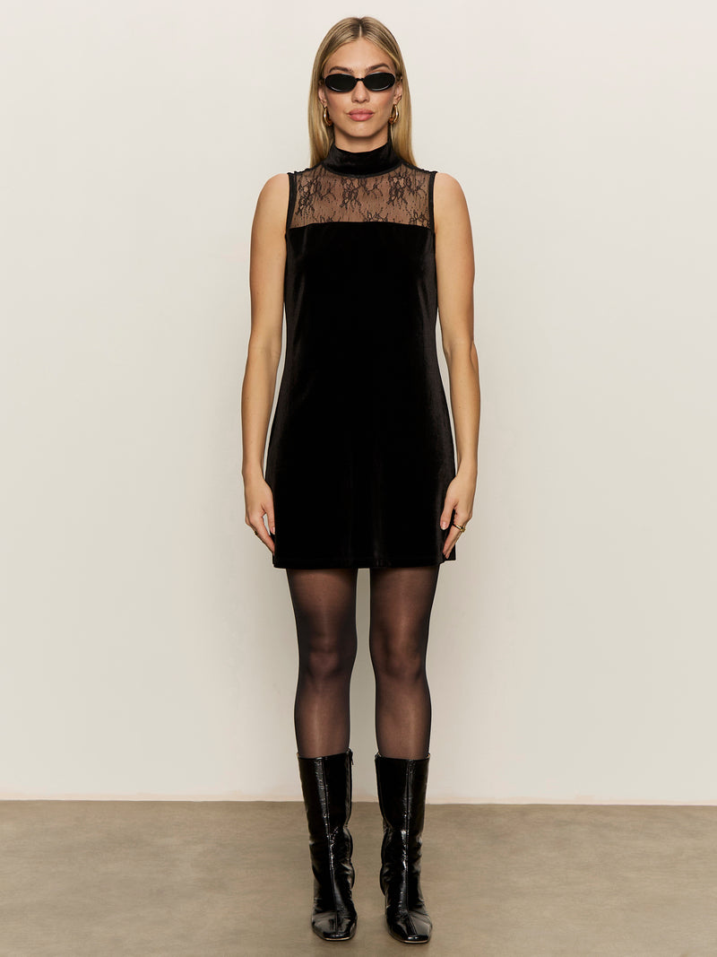 Party Shift Dress Black alt 2