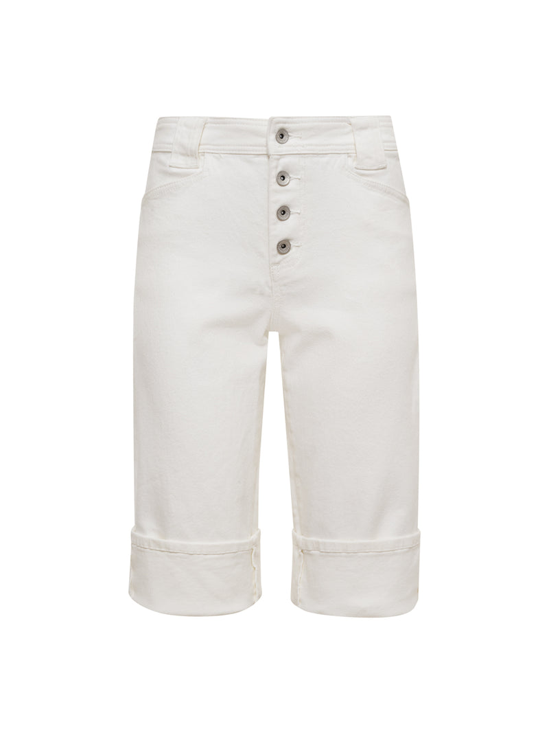 Luna Cuffed Bermuda Short Bleached White alt 6