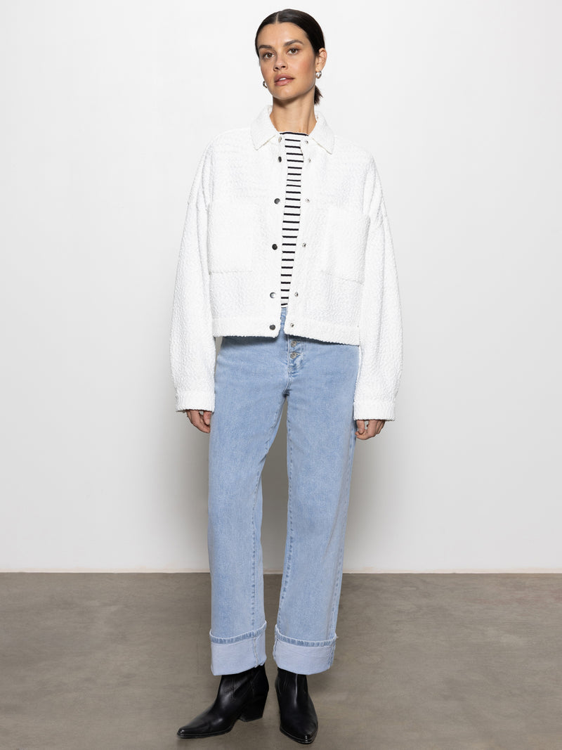 Trimmer Knit Shacket Chalk alt 4