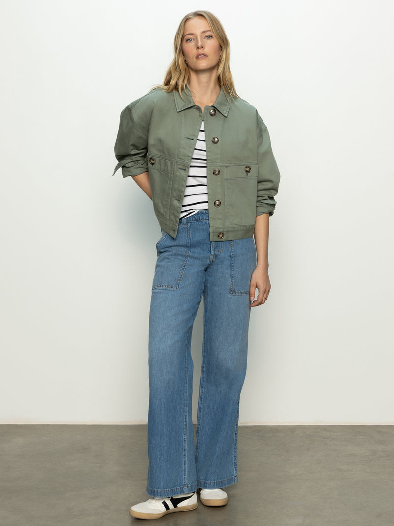 Coastal Denim Shacket Dark Spruce alt 6
