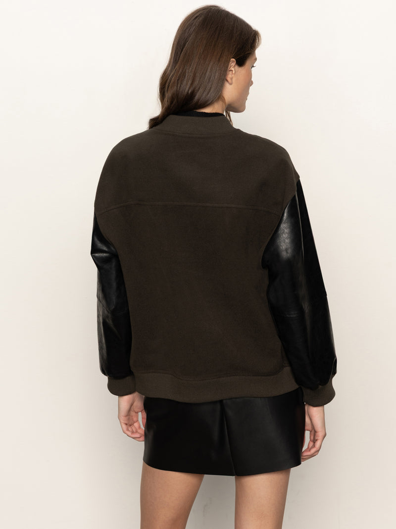 Club Varsity Jacket Midnight Olive alt 2