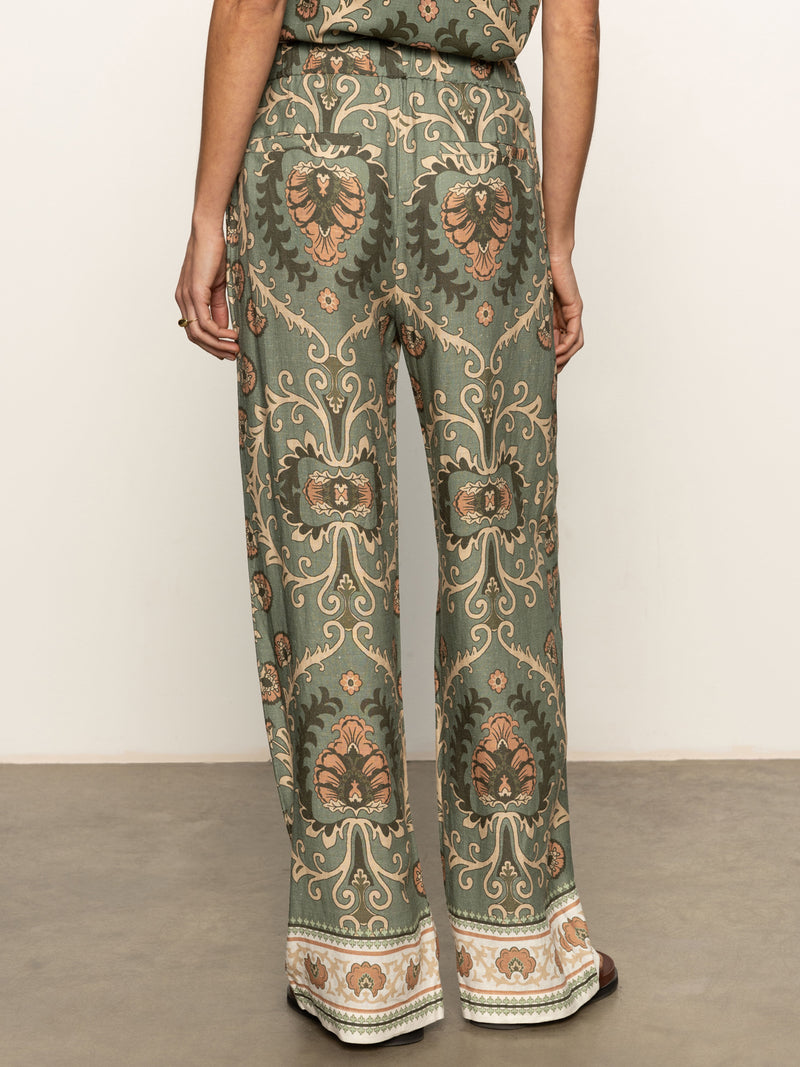 The Soft Semi High Rise Trouser Mezzo Sage alt 1