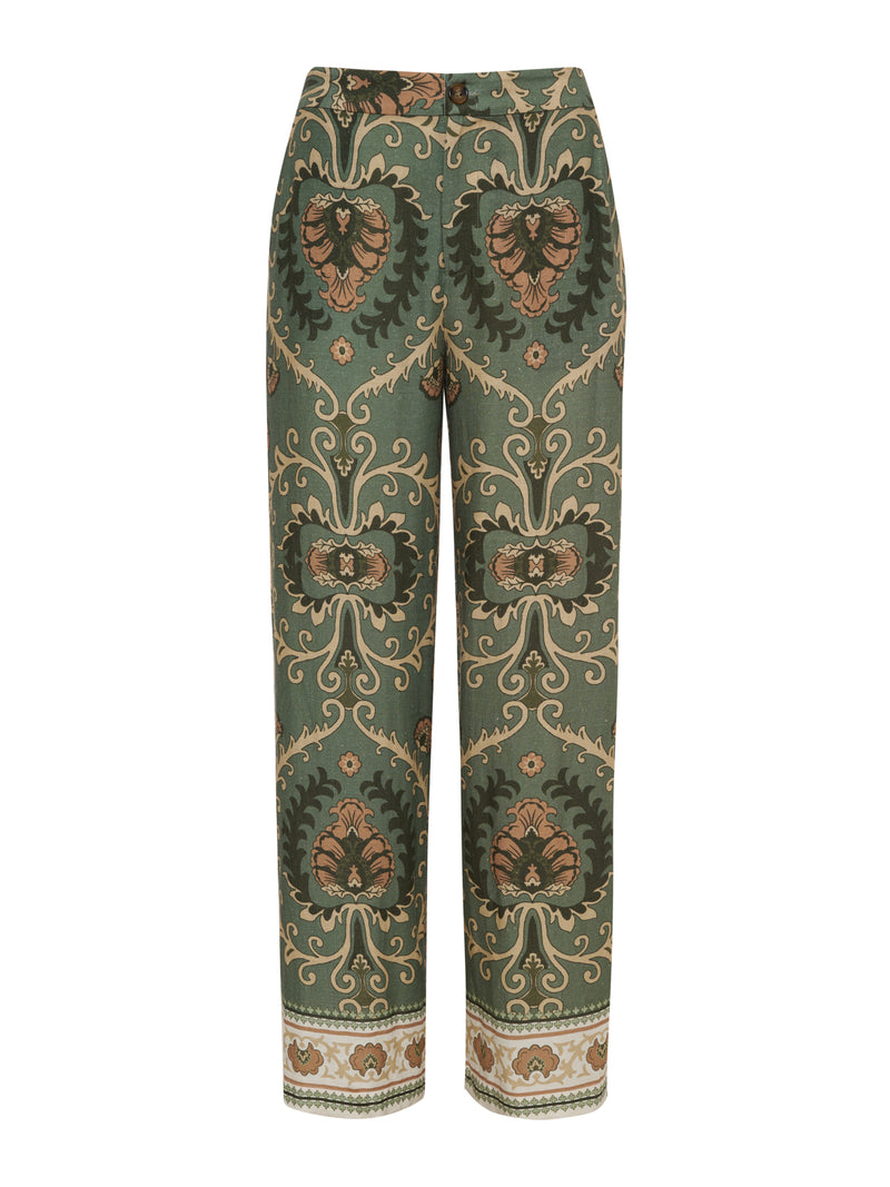 The Soft Semi High Rise Trouser Mezzo Sage alt 6