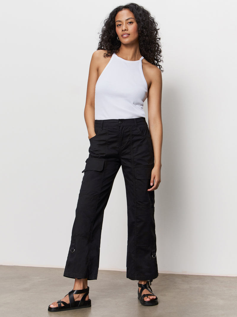 Cali Cargo Standard Rise Pant Black alt 4