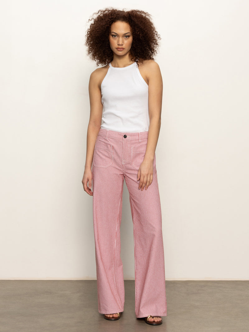 Marine Full Length Semi High Rise Pant Galley Stripe alt 5