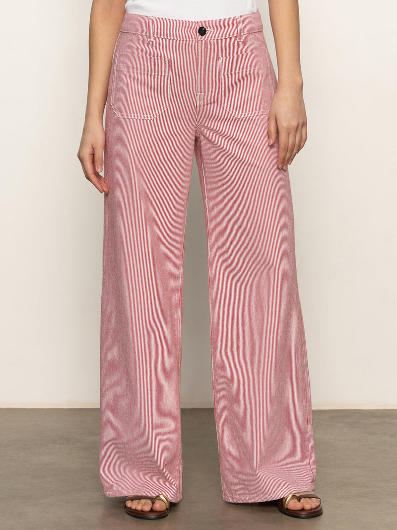Marine Full Length Semi High Rise Pant Galley Stripe alt 1