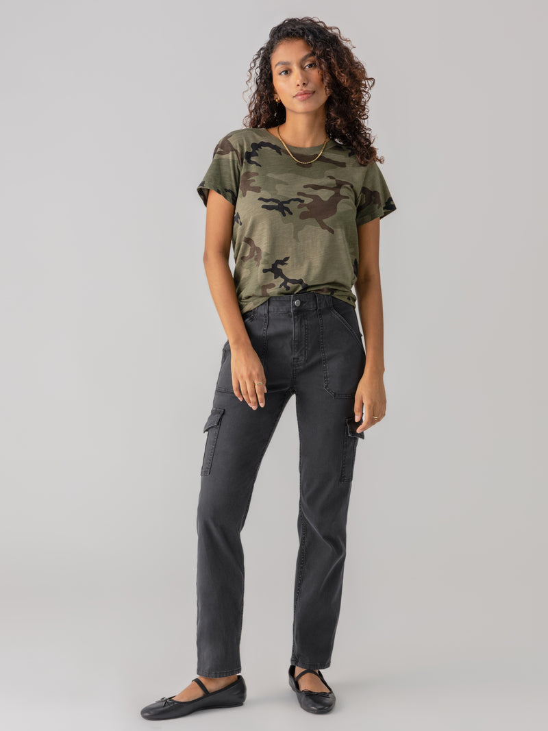Sculpted Hayden Cargo Standard Rise Pant Black alt 3
