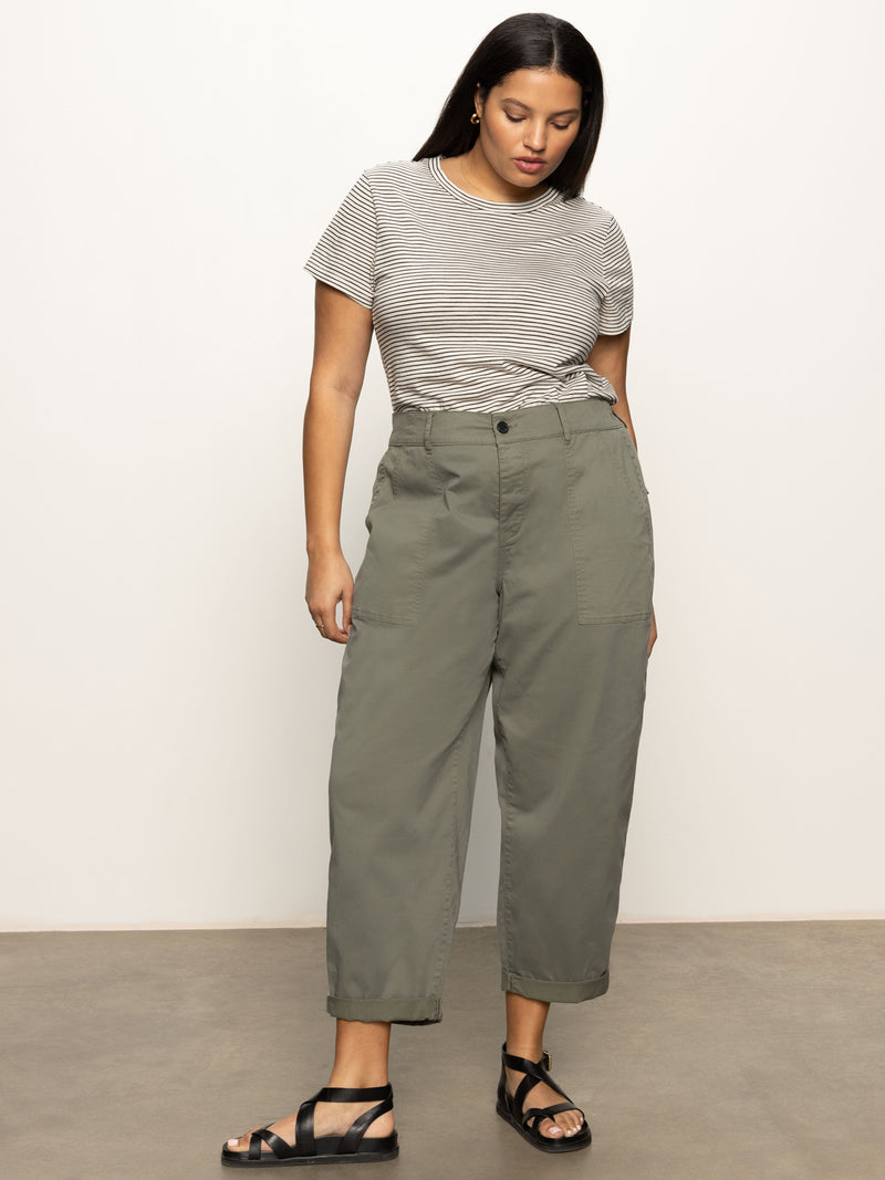 Cruiser Chino Semi High Rise Pant Dark Spruce Extended Sizing alt 2