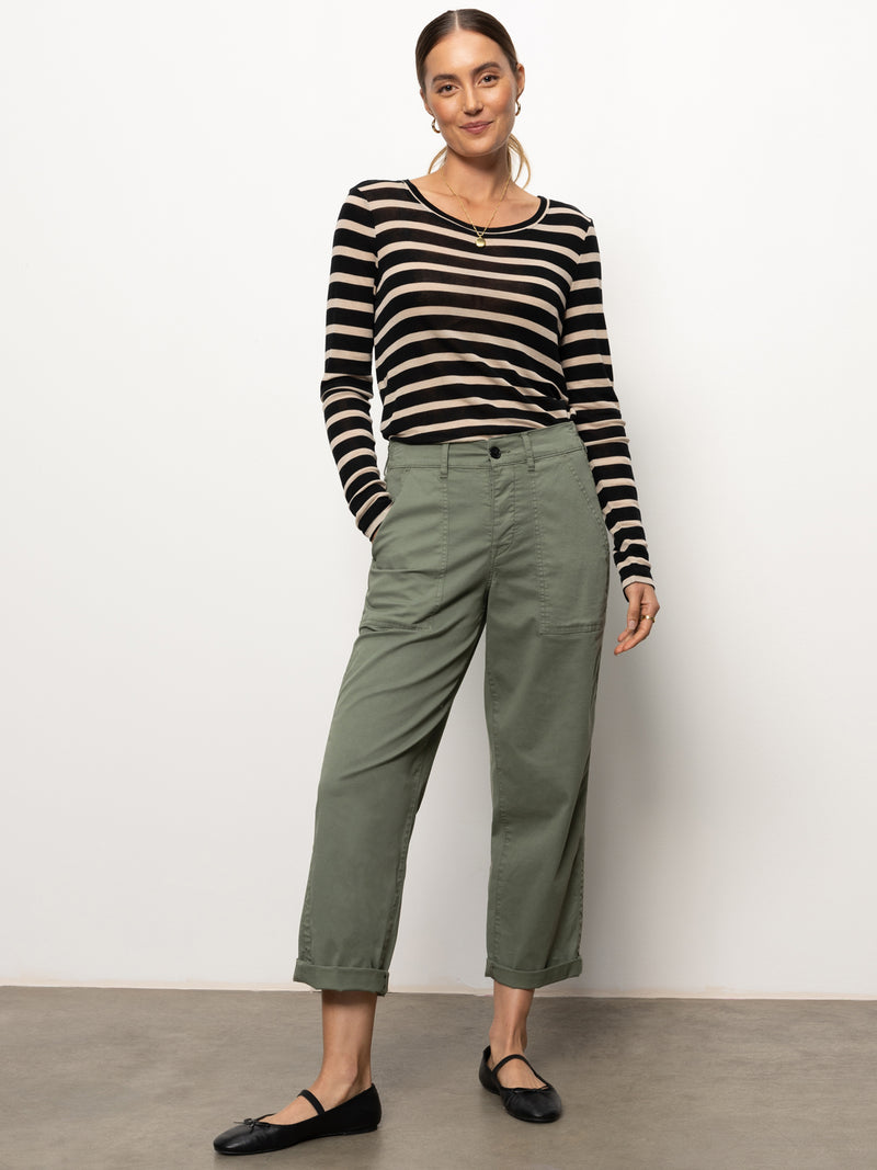 Cruiser Chino Semi High Rise Pant Dark Spruce alt 5