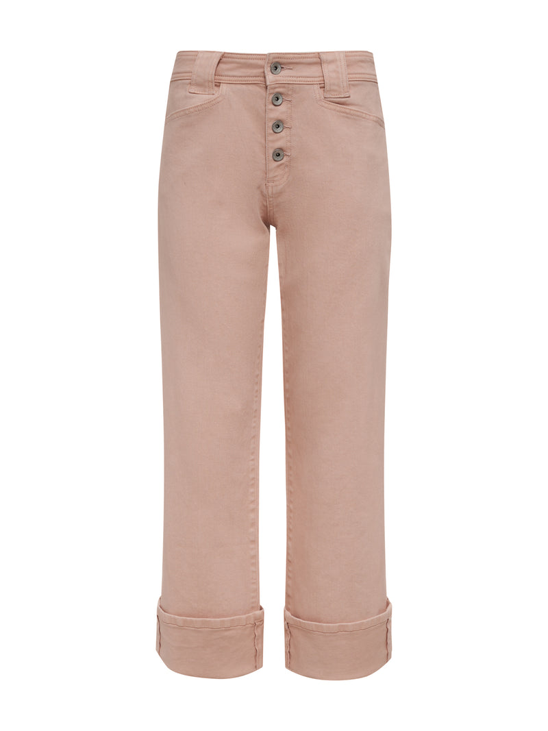 Luna Cuffed Standard Rise Jeans Earth Pink alt 5
