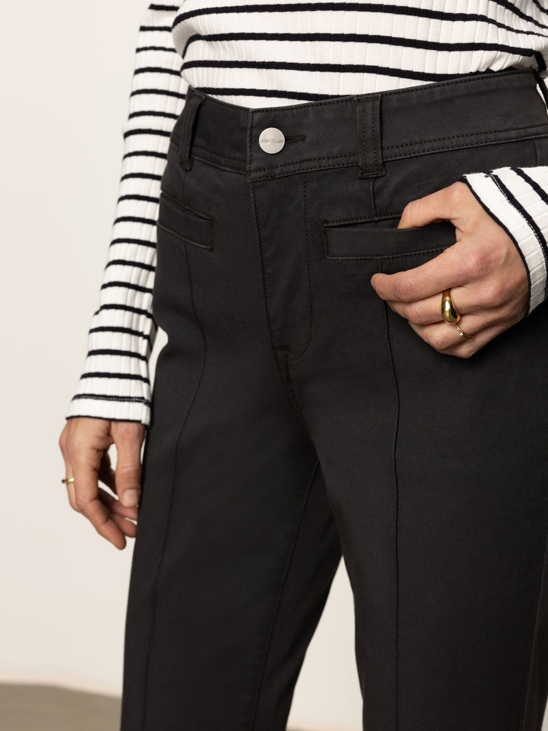 Sculpted Decks High Rise Capri Pant Black alt 1