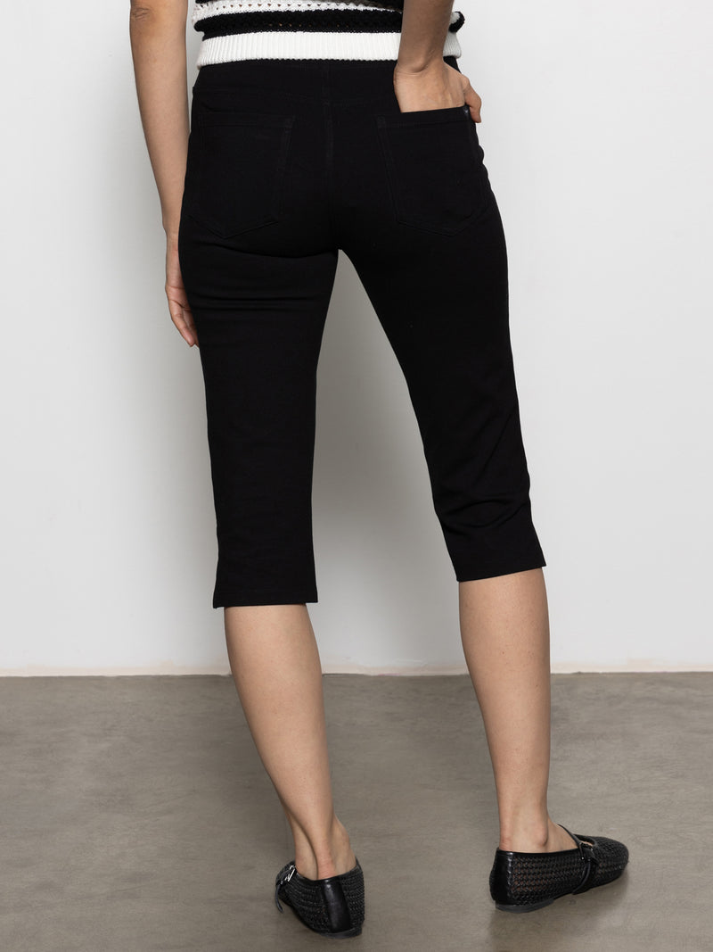 Clipper Ponte Capri Pant Black alt 1