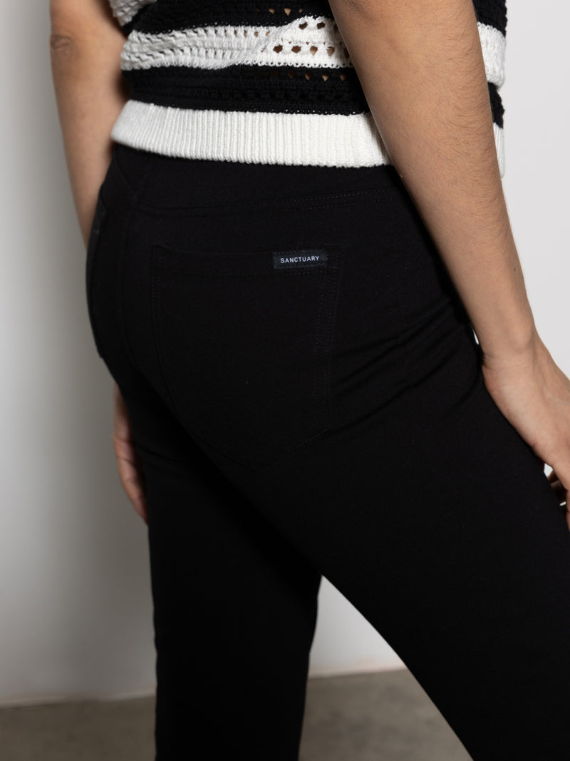 Clipper Ponte Capri Pant Black alt 3