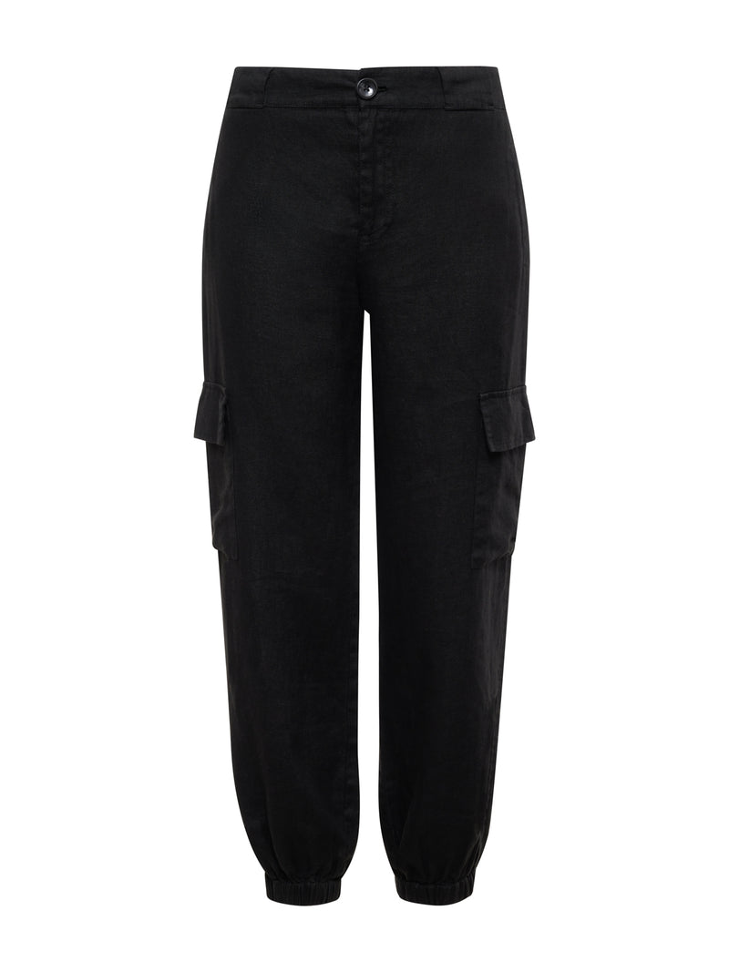 Take Over Linen Jogger Standard Rise Pant Black alt 5