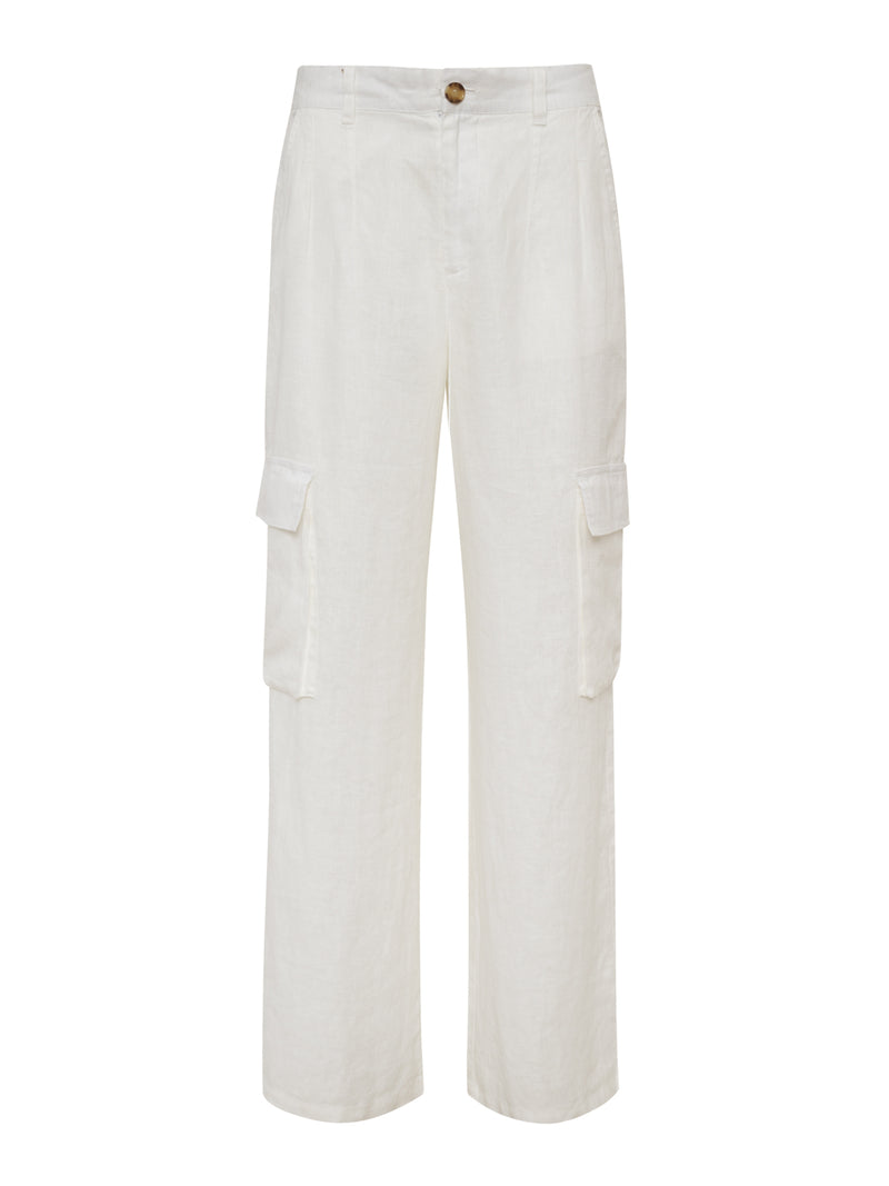 Hopper Semi High Rise Cargo Pant Bleached White alt 4