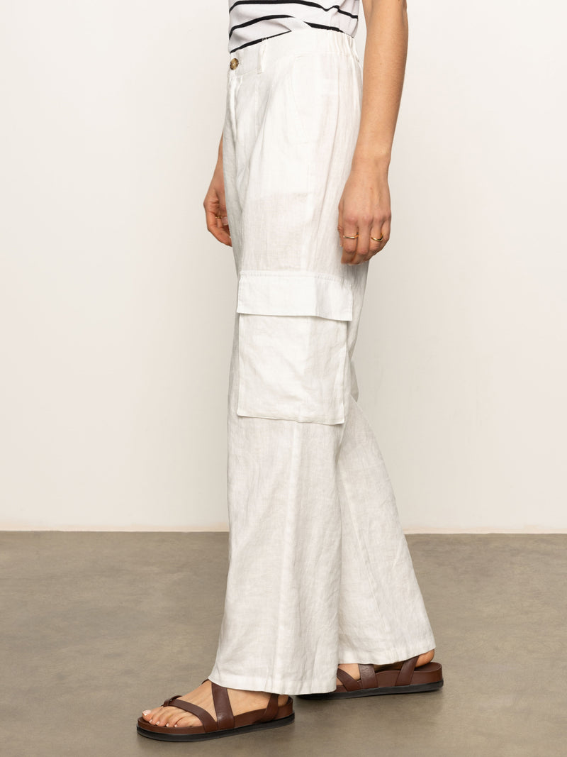 Hopper Semi High Rise Cargo Pant Bleached White alt 2
