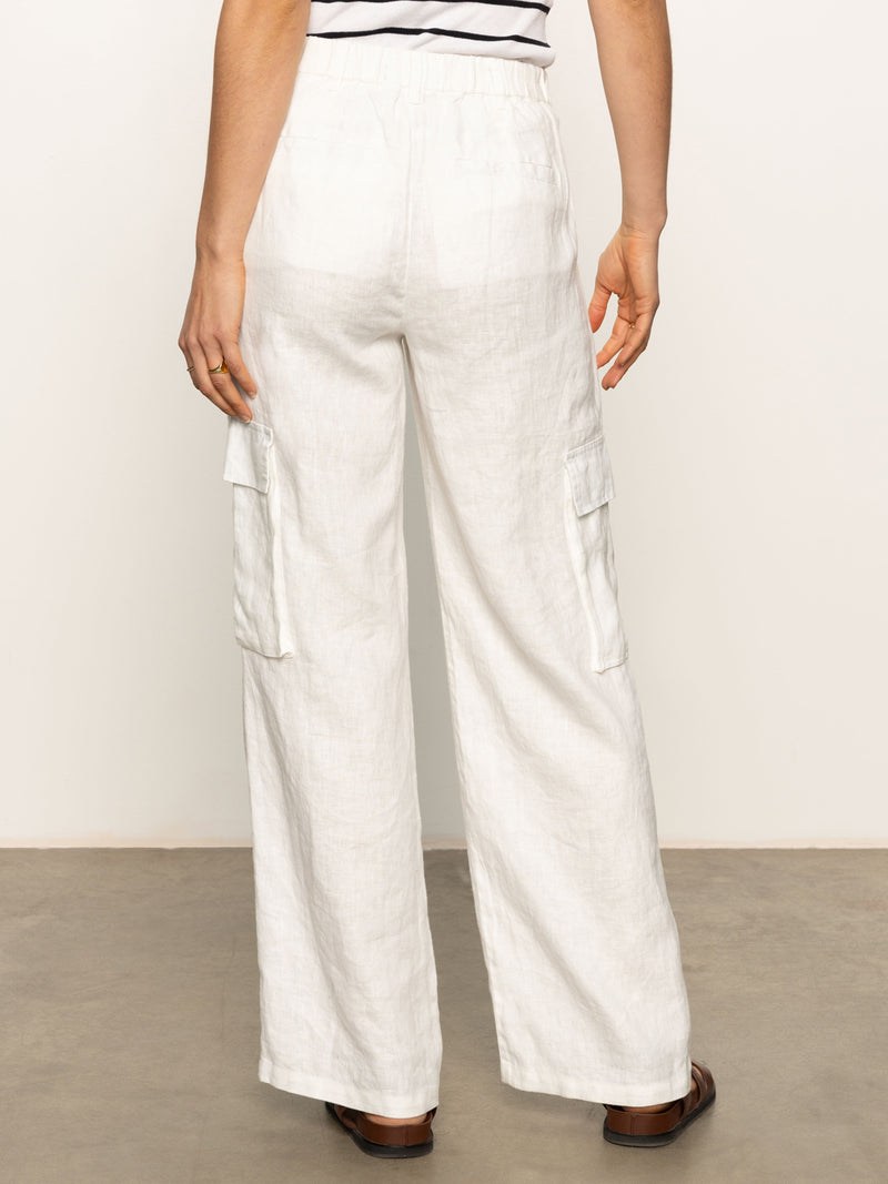 Hopper Semi High Rise Cargo Pant Bleached White alt 1