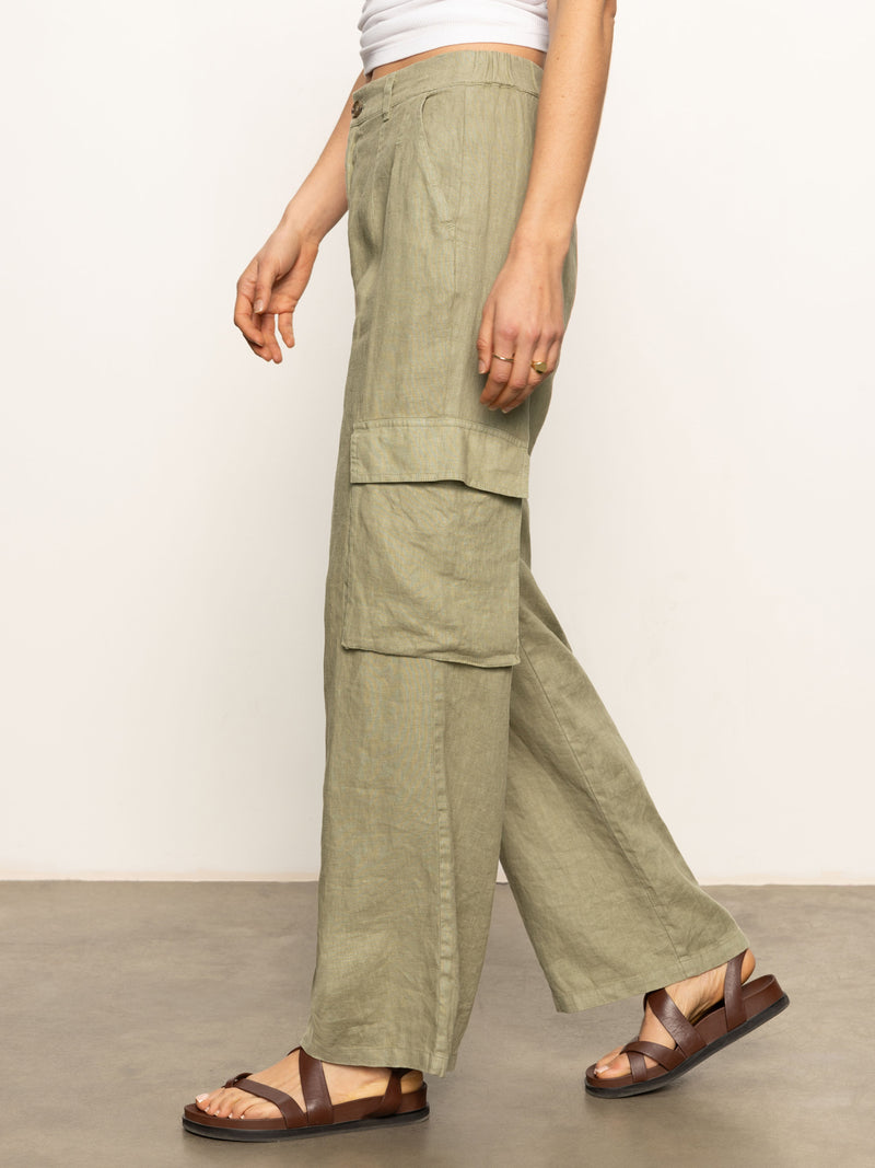 Hopper Semi High Rise Cargo Pant Sage alt 2